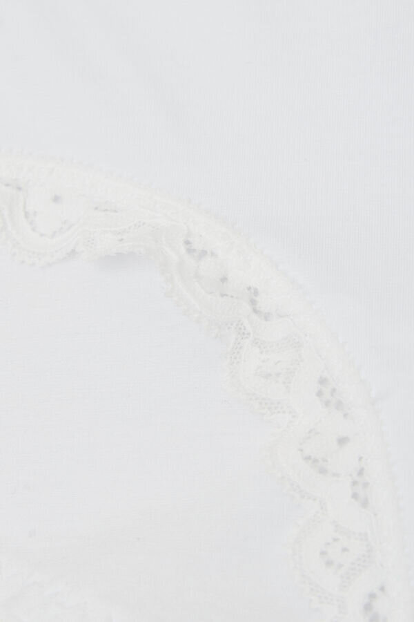 Bavlněné a krajkové kalhotky s vysokým pasem Bavlněné a krajkové kalhotky s vysokým pasem