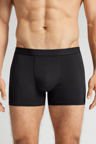 Bavlněné boxerky s viditelnou gumou