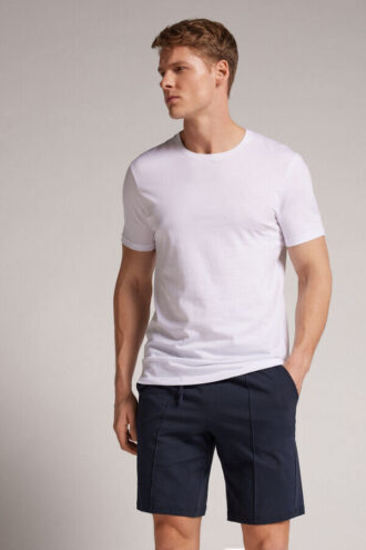 Bavlněné šortky s žebrovaným detailem