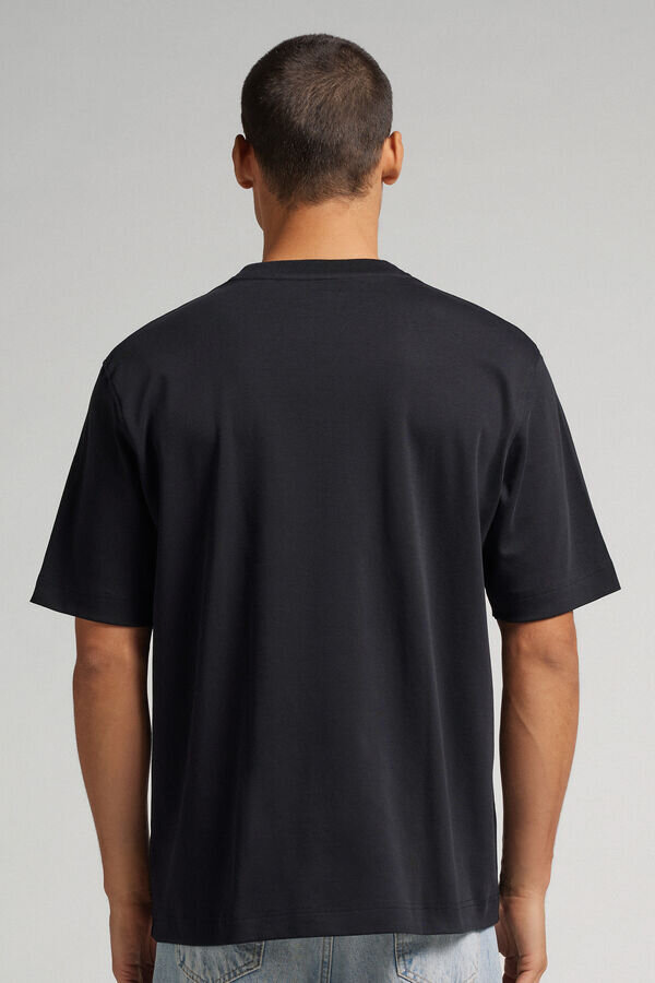 Bavlněné oversized tričko z interlocku Bavlněné oversized tričko z interlocku