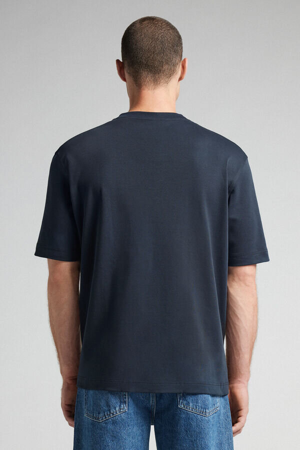 Bavlněné oversized tričko z interlocku Bavlněné oversized tričko z interlocku