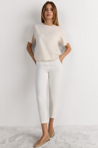 Bavlněné tričko s krátkým rukávem a rovným střihem