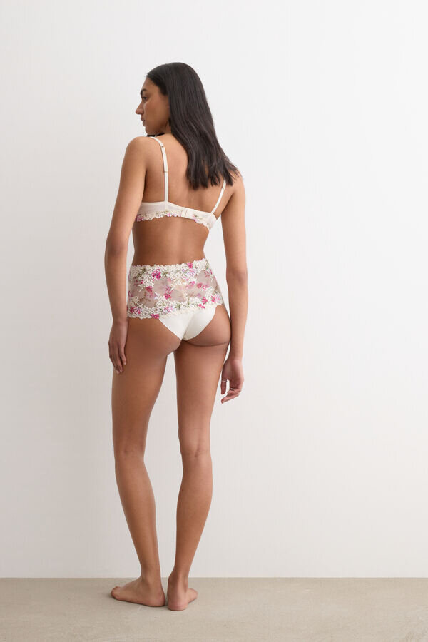 Brazilian Hipster with Pretty Flowers Print Brazilian Hipster with Pretty Flowers Print