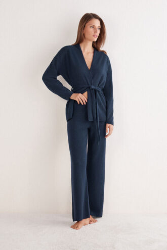 Dlouhé kalhoty Palazzo z 1 kašmíru