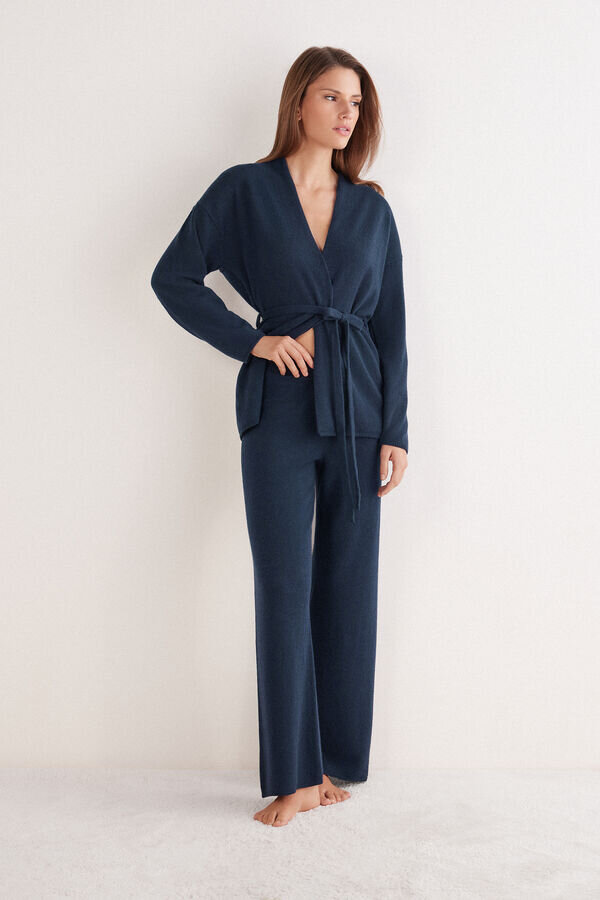 Dlouhé kalhoty Palazzo z 1 kašmíru Dlouhé kalhoty Palazzo z 1 kašmíru