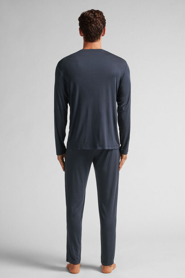 Dlouhé pyžamo z mikromodalu Dlouhé pyžamo z mikromodalu