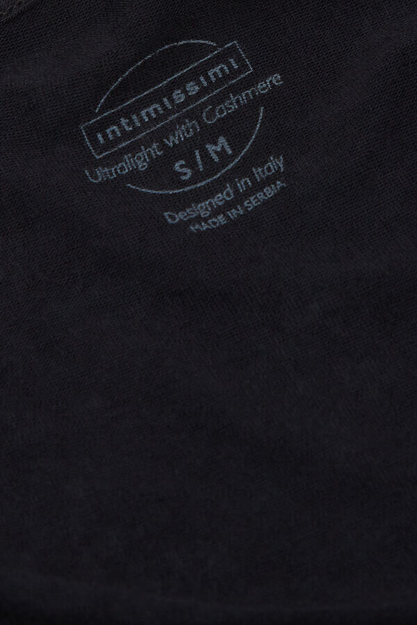 Dlouhý rukávový top z ultralehkého modalu s kašmírem Dlouhý rukávový top z ultralehkého modalu s kašmírem