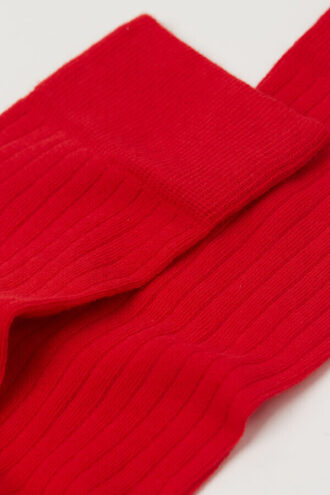 Žebrované měkké bavlněné podkolenky