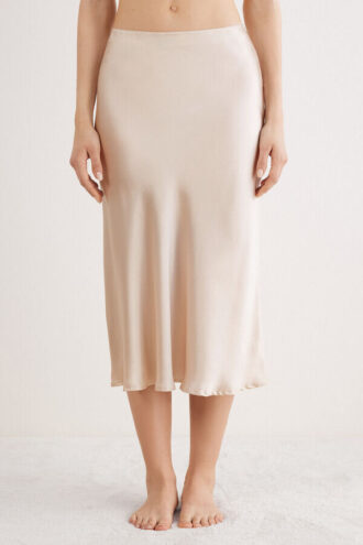 Hedvábná midi sukně