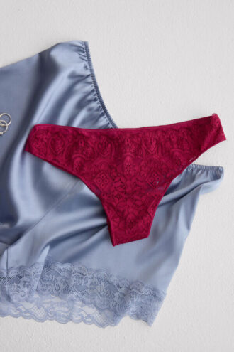 Hladké Brazilian kalhotky z mikrovlákna a krajky