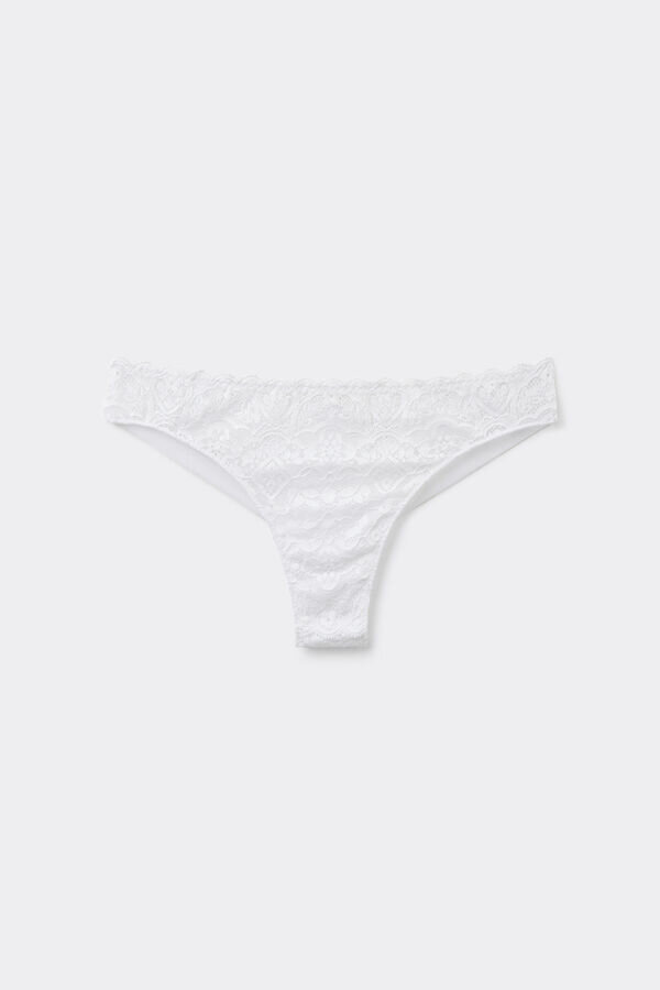 Hladké Brazilian kalhotky z mikrovlákna a krajky Hladké Brazilian kalhotky z mikrovlákna a krajky