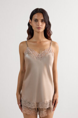 Hornní díl z krajky a hedvábí