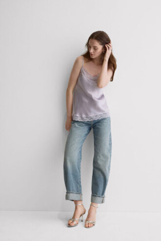 Hornní díl z krajky a hedvábí