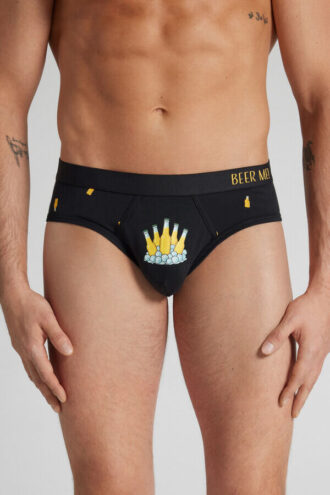 Kalhotky z vysoce kvalitní bavlny s potiskem pivních lahví