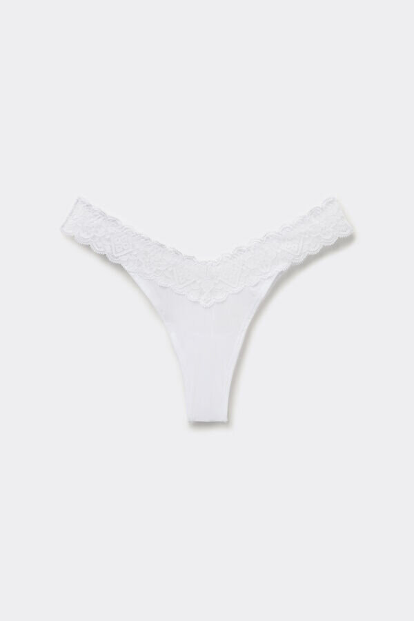 Krajka a mikrovlákno Brazilian kalhotky ve stylu 80. let Krajka a mikrovlákno Brazilian kalhotky ve stylu 80. let