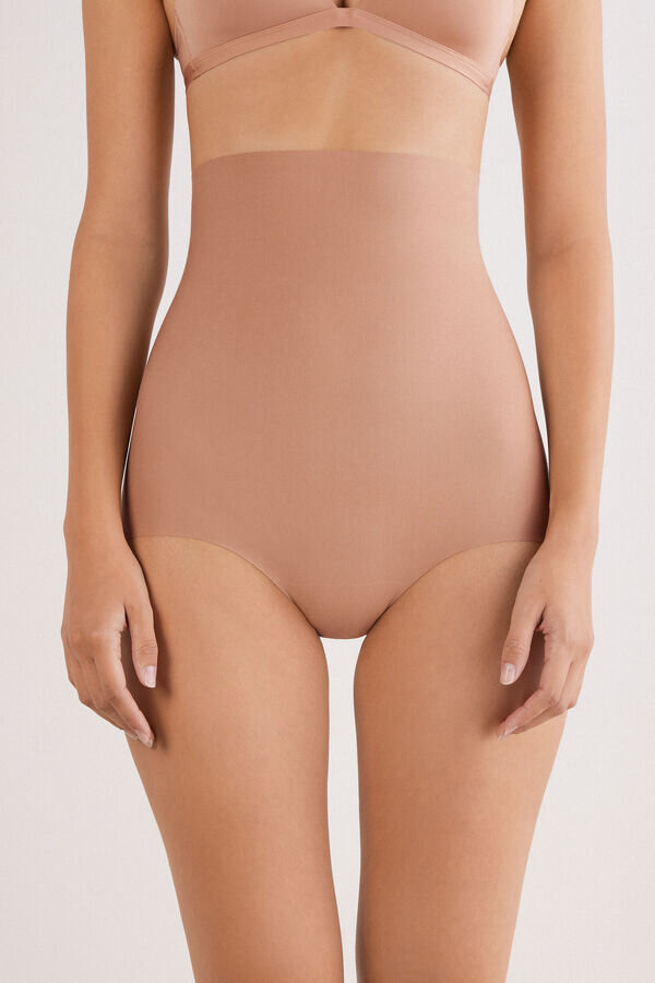 Lehké tvarující bavlněné kalhotky s vysokým pasem Lehké tvarující bavlněné kalhotky s vysokým pasem