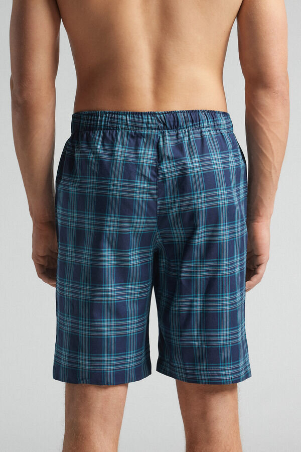 Šortky z látky s kostkovaným potiskem Šortky z látky s kostkovaným potiskem