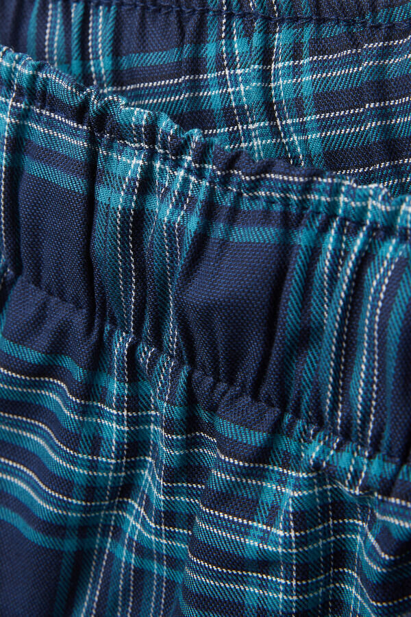 Šortky z látky s kostkovaným potiskem Šortky z látky s kostkovaným potiskem