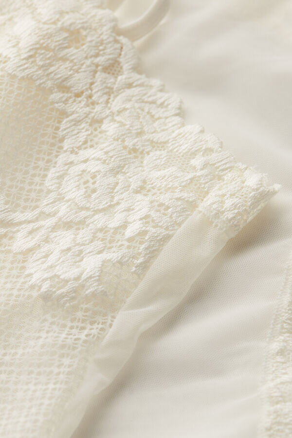 Pretty Flowers tylové a krajkové Lace Bodysuit Pretty Flowers tylové a krajkové Lace Bodysuit