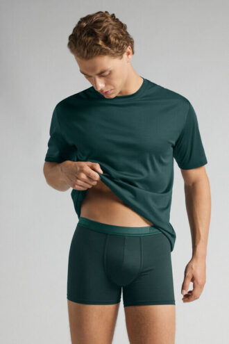 Prémiové boxerky z mercerované bavlny s logem