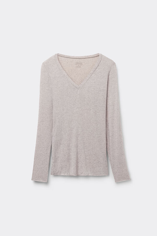 Top s výstřihem do V z ultralehkého modalu s kašmírem Top s výstřihem do V z ultralehkého modalu s kašmírem