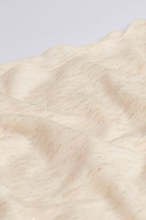 Tričko s kulatým výstřihem z lehkého modalu s kašmírovým lamé Tričko s kulatým výstřihem z lehkého modalu s kašmírovým lamé