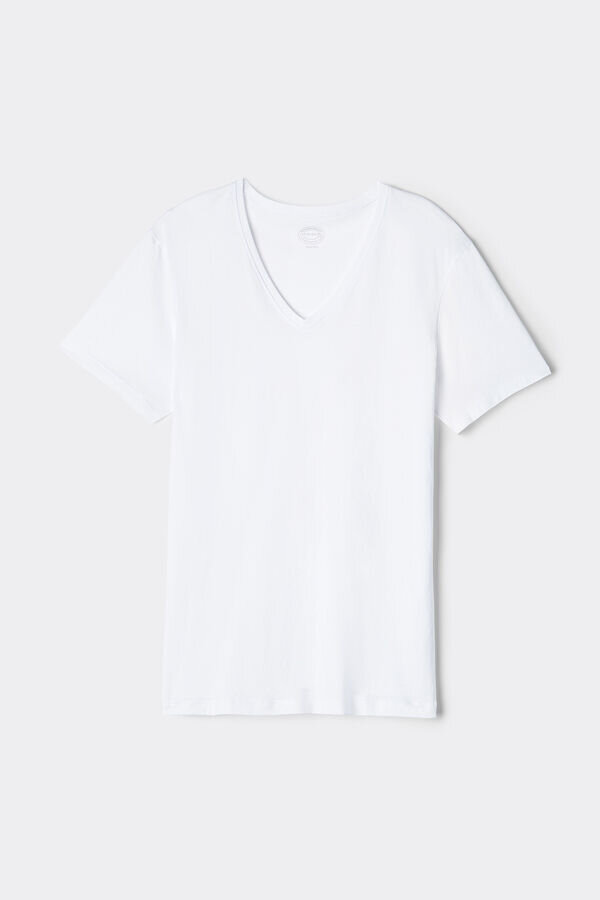 Tričko s výstřihem do V z extra jemné bavlny Superior Tričko s výstřihem do V z extra jemné bavlny Superior