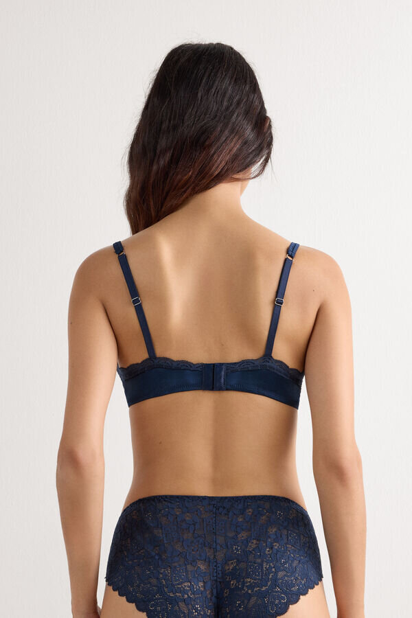 Trojúhelníková podprsenka Tiziana bez kostic z hedvábí a krajky Trojúhelníková podprsenka Tiziana bez kostic z hedvábí a krajky