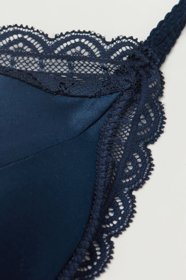 Trojúhelníková podprsenka Tiziana bez kostic z hedvábí a krajky Trojúhelníková podprsenka Tiziana bez kostic z hedvábí a krajky