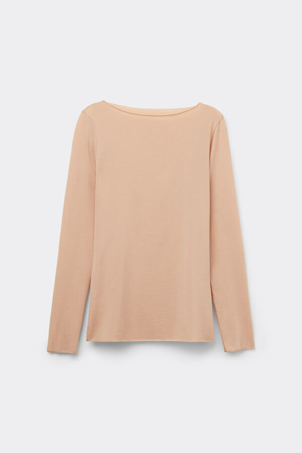 Ultralehké bavlněné tričko s lodním výstřihem Ultralehké bavlněné tričko s lodním výstřihem