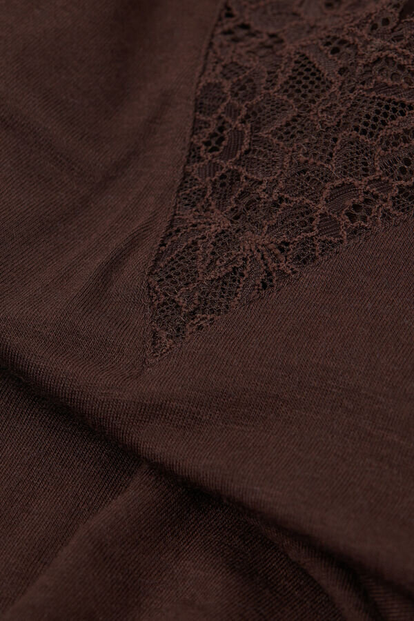 Ultralehká kašmírová halenka s dlouhým rukávem a krajkou Ultralehká kašmírová halenka s dlouhým rukávem a krajkou