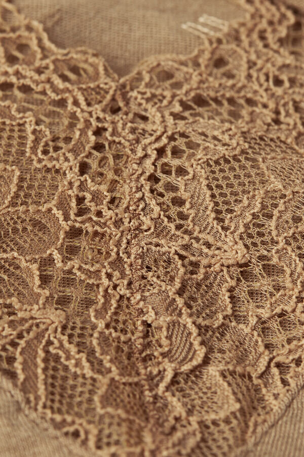 Ultralehká kašmírová halenka s dlouhým rukávem a krajkou Ultralehká kašmírová halenka s dlouhým rukávem a krajkou