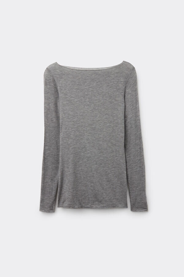 Ultralehký top s lodním výstřihem z modalu a kašmíru Ultralehký top s lodním výstřihem z modalu a kašmíru