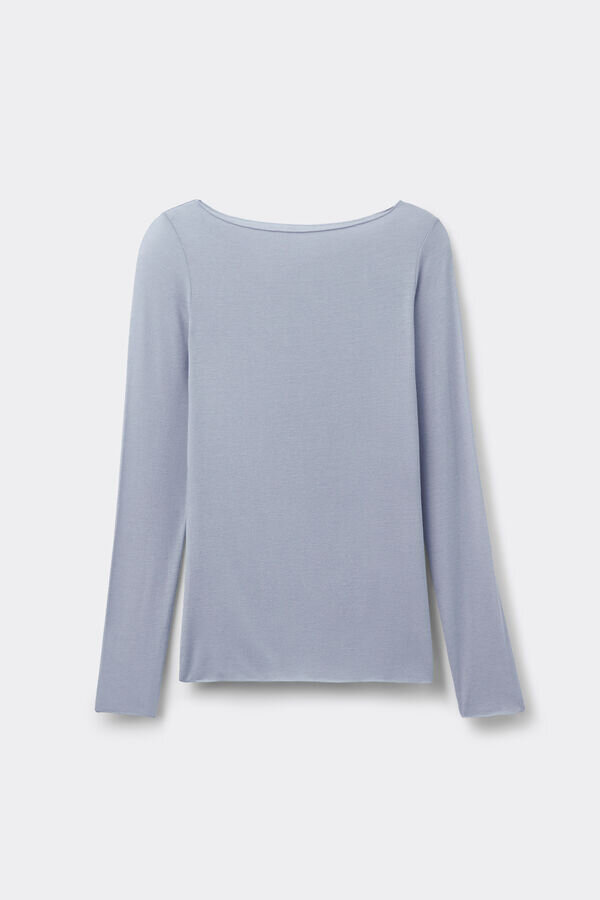 Ultralehký top s lodním výstřihem z modalu a kašmíru Ultralehký top s lodním výstřihem z modalu a kašmíru