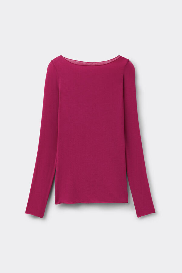 Ultralehký top s lodním výstřihem z modalu a kašmíru Ultralehký top s lodním výstřihem z modalu a kašmíru