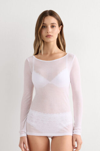 Ultranatural s kašmírem Top s dlouhým rukávem