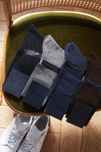 Vysoké saténové ponožky z egyptské bavlny